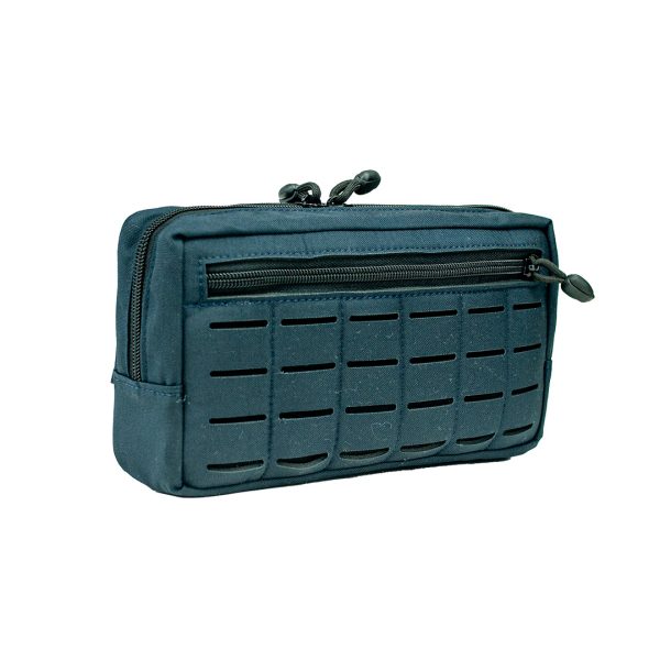 Bolso Modular Horizontal 2 zip Laser Cut - Azul Dark