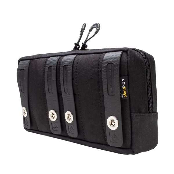 Bolso Modular Horizontal 2 Zip Laser Cut - Preto