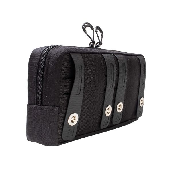 Bolso Modular Horizontal 2 Zip Laser Cut - Preto