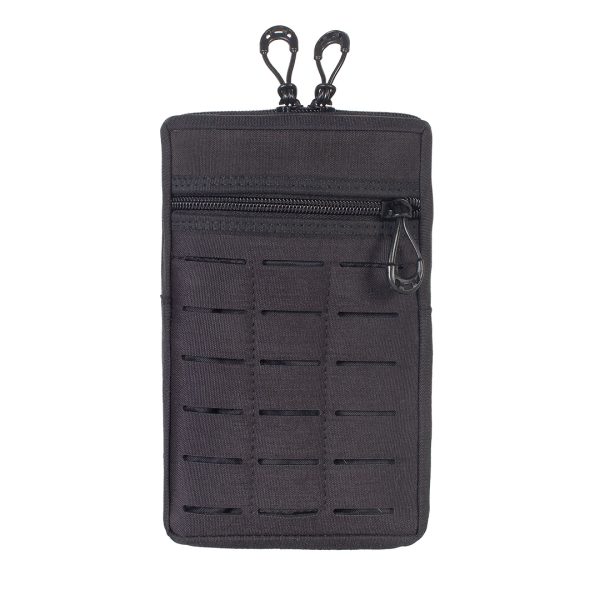 Bolso Modular Vertical 2 zip Laser Cut - preto