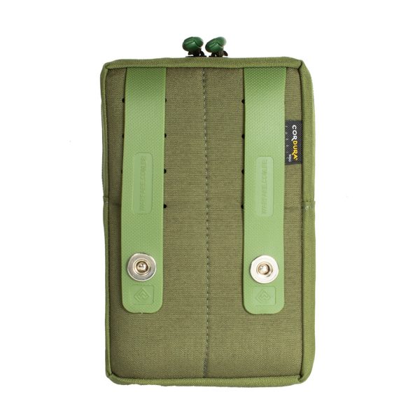 Bolso Modular Vertical 2 Zip Laser Cut - Verde