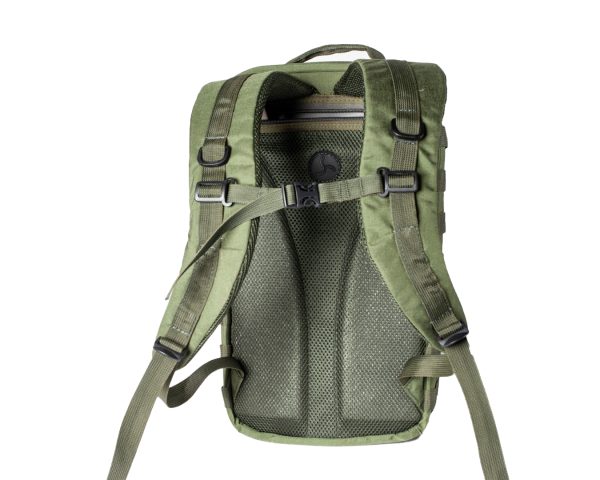 Mochila verde com alças ajustáveis