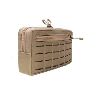 Bolso Modular Horizontal 2 Zip Laser Cut - Coyote