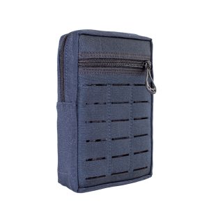 Bolso Modular Vertical 2 zip Laser Cut - Azul Dark